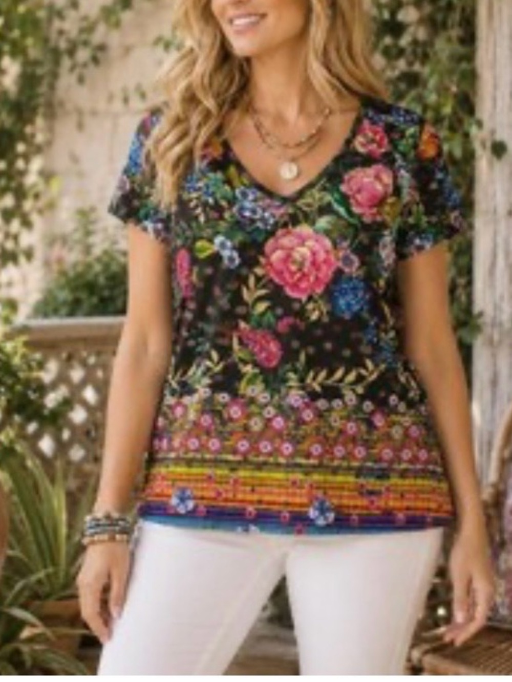 Johnny Was Naomi Favorite Bamboo Tee